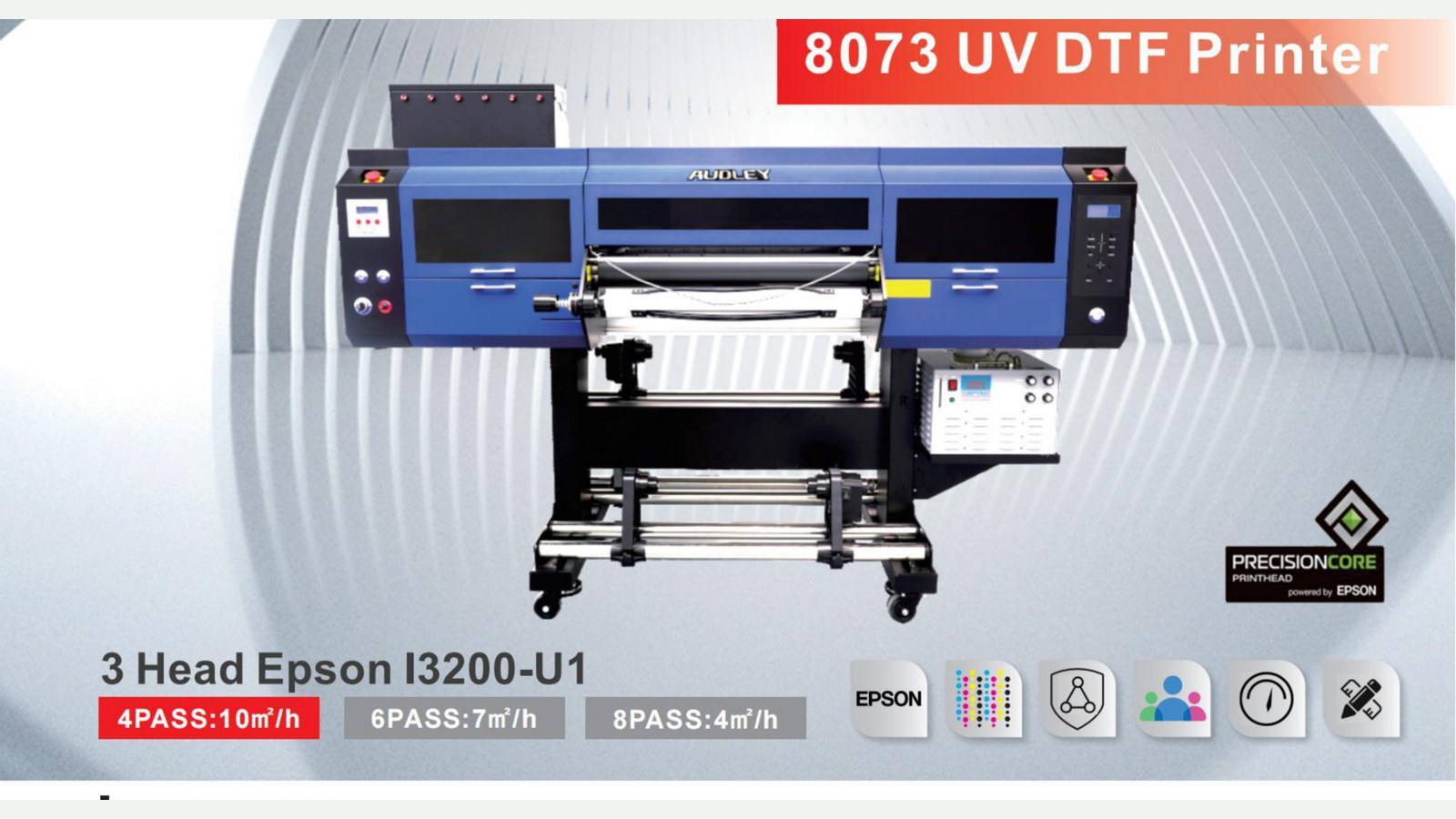 Audley UV DTF with gold foil transfer